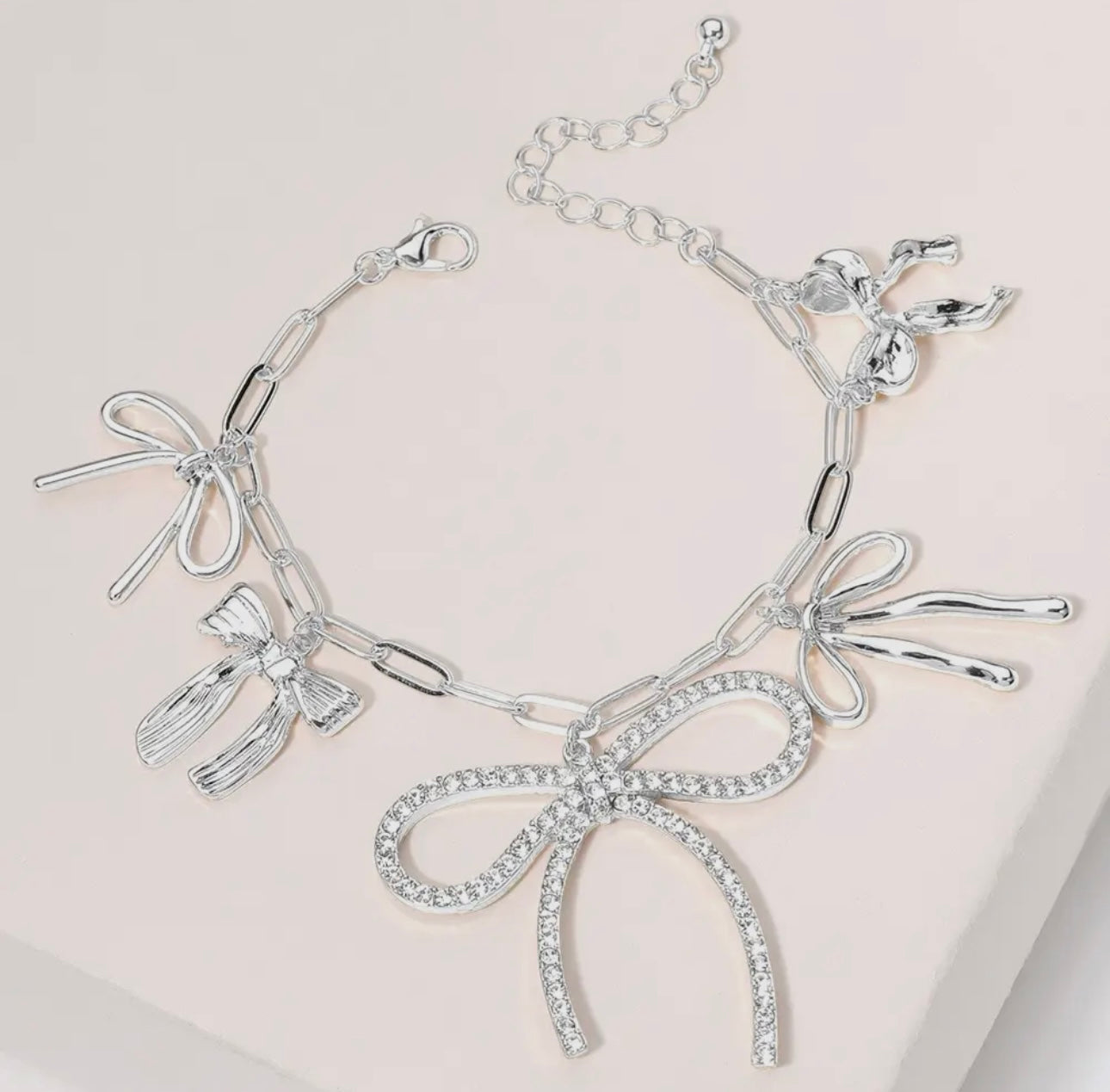 Bow Paperclip Bracelet