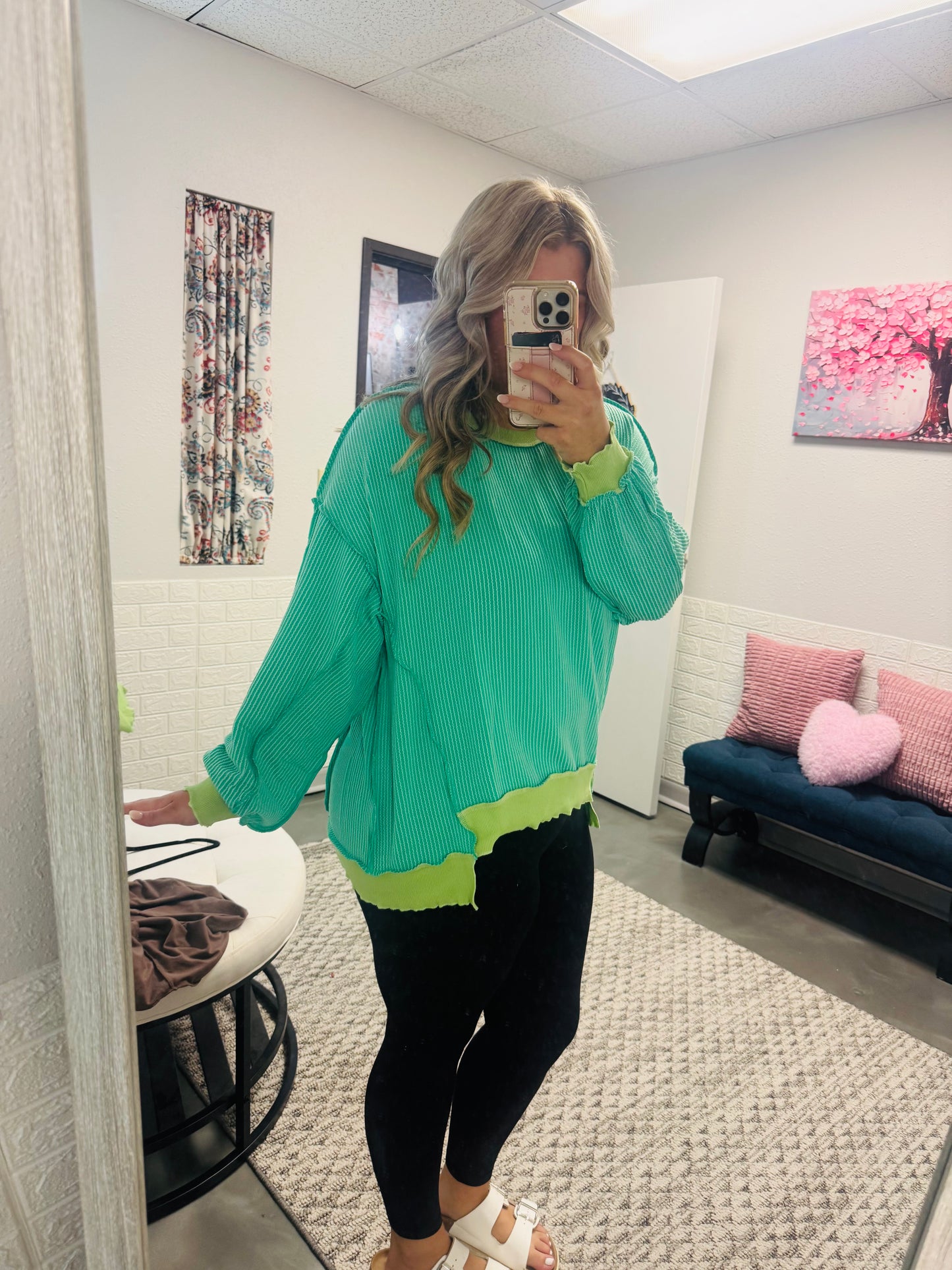 Green Two Toned Top