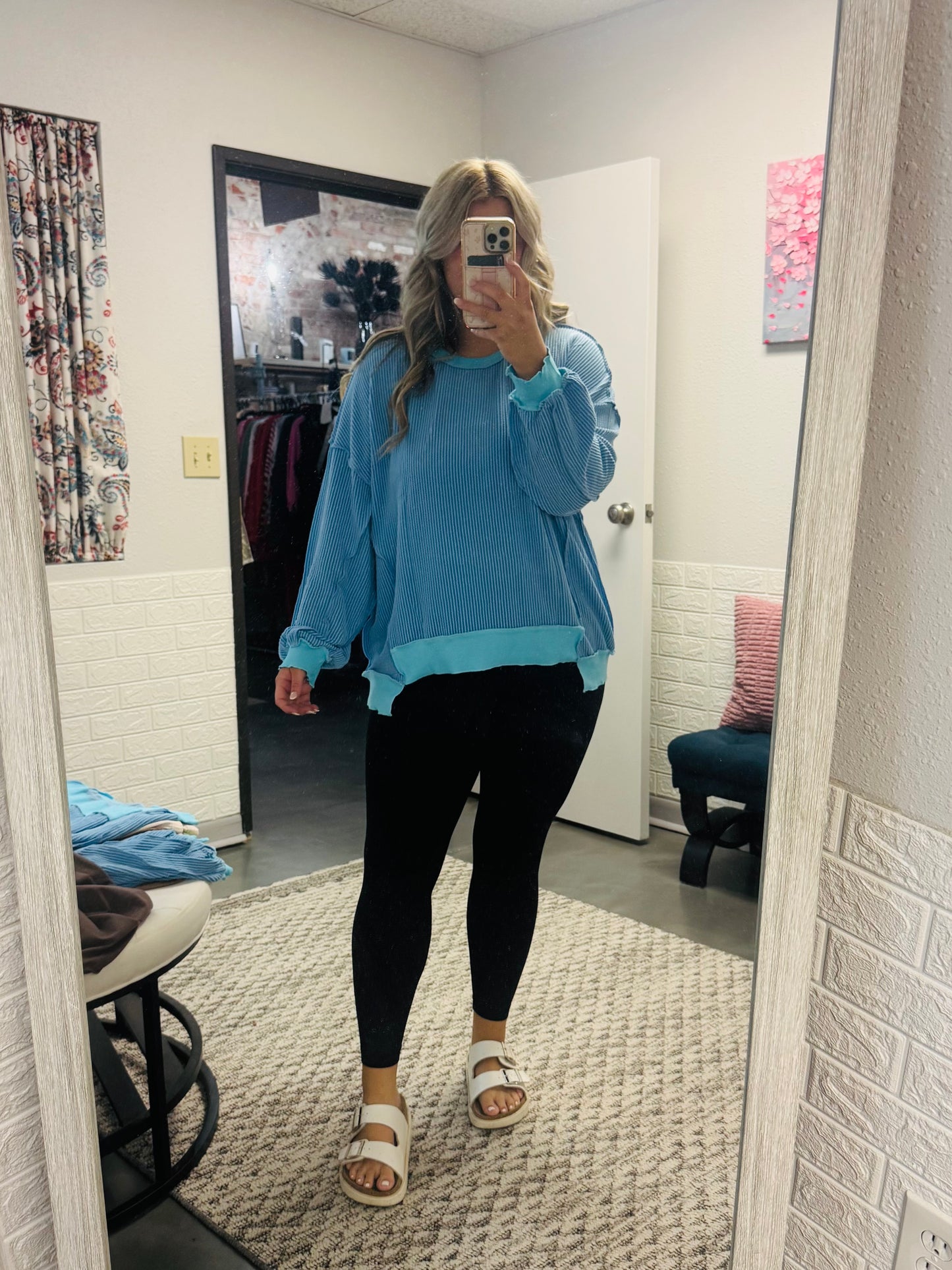 Blue Two Toned Top