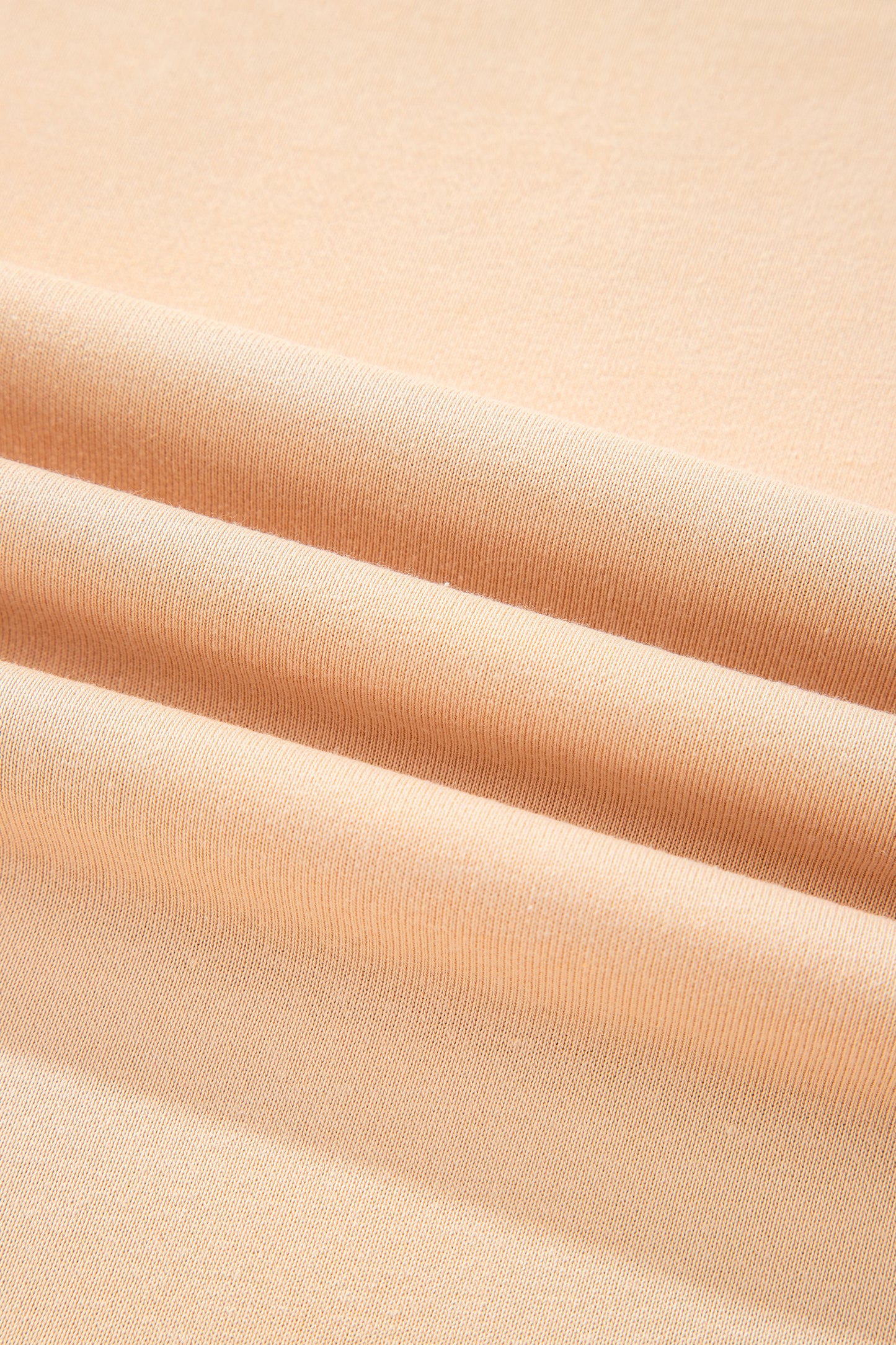 Beige Color Block Patchwork Split Hem Casual Sweatshirt