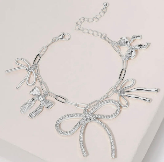 Bow Paperclip Bracelet