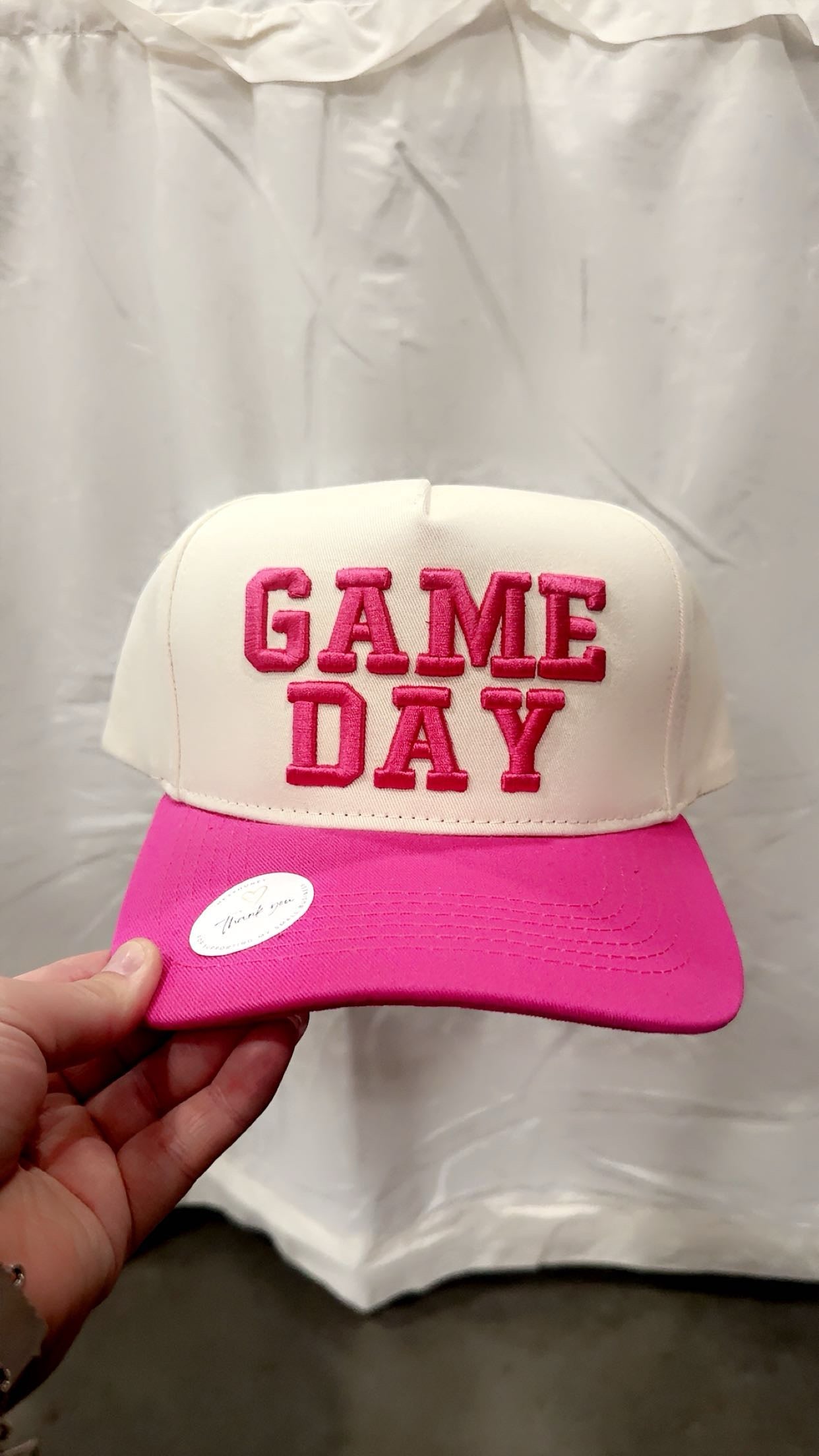 Pink Game Day Cap