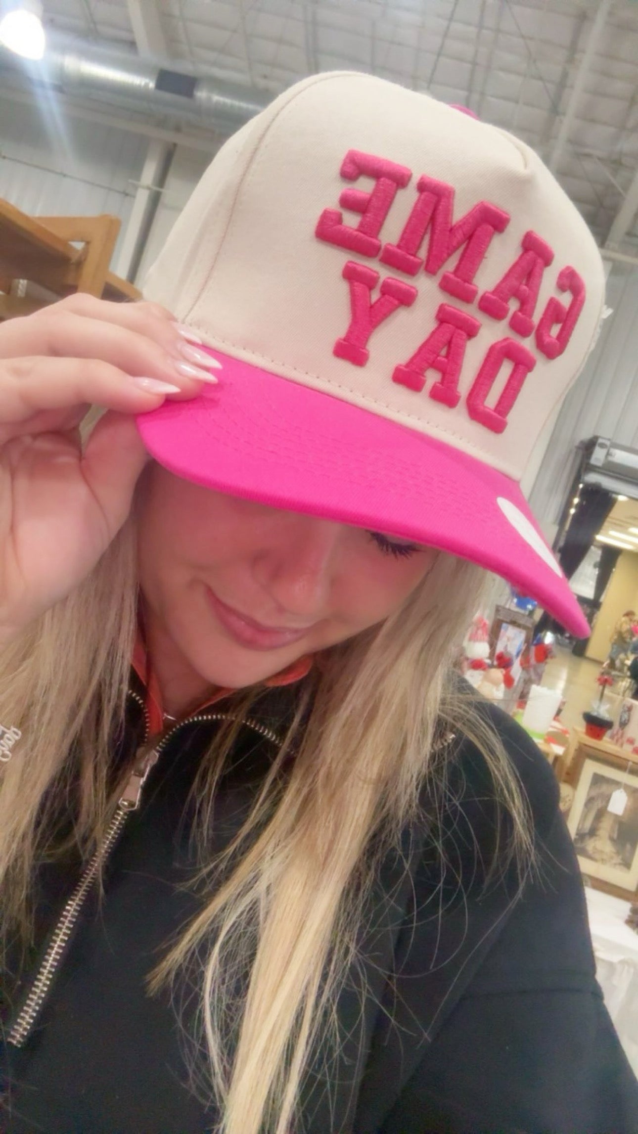 Pink Game Day Cap