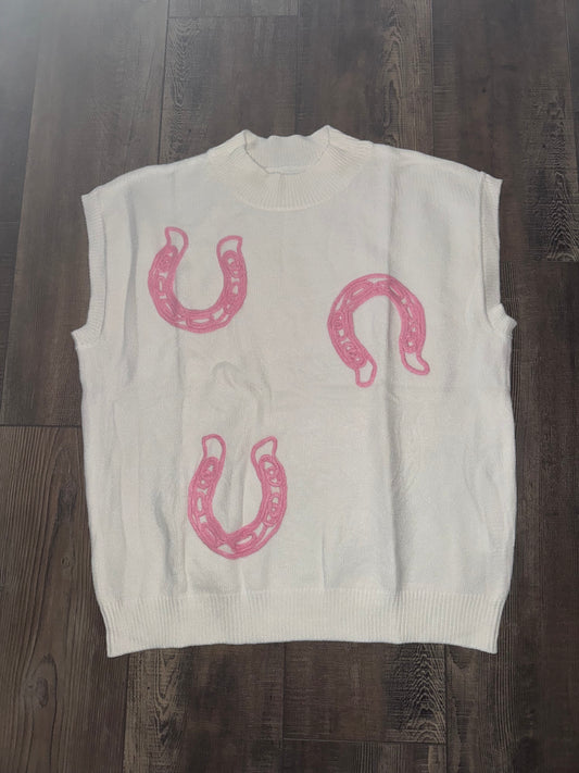 White Corded Horseshoe Blouse